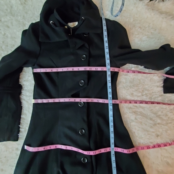Gorgeous Long Black Dressy Coat NWT - Picture 10 of 12